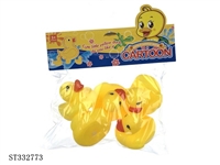 ST332773 - 浴室戏水搪胶小黄鸭中黄鸭（5只）