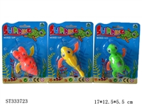 ST333723 - 三款实色喷漆上链游水(海龟、海螺、小丑鱼)