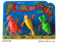 ST333726 - WIND-UP SWIMMING TOYS (3 KINDS/CARD)
