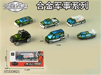 ST333821 - 1:64 SLIDING DIE CAST MILITARY CAR (MIXED 6 KINDS)