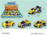 ST333999 - PULL BACK DIE CAST SPORTS CAR WITH WATER TRANSFER PRINTING(MIXED 4 KINDS,12PCS/BOX)