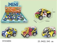 ST334004 - PULL BACK DIE CAST CITY CAR WITH WATER TRANSFER PRINTING(MIXED 4 KINDS,12PCS/BOX)