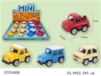 ST334006 - PULL BACK DIE CAST PICKUP TRUCK WITH WATER TRANSFER PRINTING(MIXED 4 KINDS,12PCS/BOX)