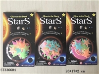 ST336604 - Three types of luminous color stars and moons