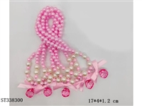 ST338300 - 蝴蝶结+水晶宝石饰品串珠项链