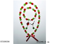 ST338356 - 圣诞饰品串珠项链+手链+耳夹耳钩