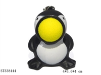 ST338444 - 企鹅钥匙扣射击吐泡泡解压发泄玩具